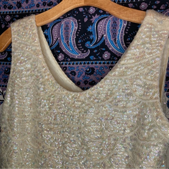 vintage wool sequin flapper tank - Picture 5 of 7